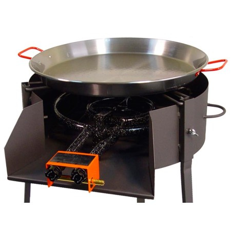 Barbacoa Redonda Con Soporte Paellero