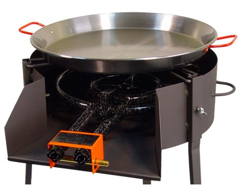 Barbacoa Redonda Con Soporte Paellero