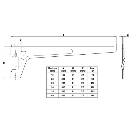 Juego 2 Soportes Simples Modelo 8500