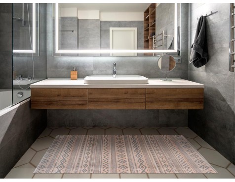 Catifa Bambú Natural Etnic Blanc I Gris