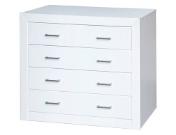 Cómoda 4 Cajones Blanco Lacado