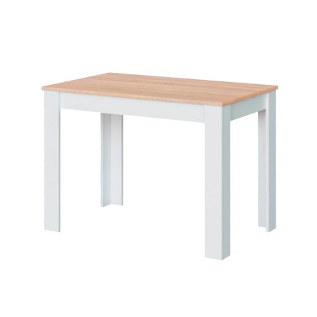 Mesa De Cocina Fija Cloe Melamina Roble Y Blanco