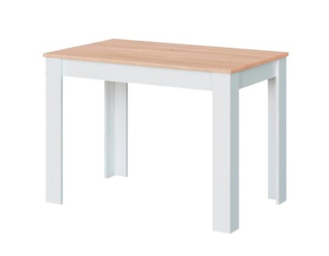 Mesa De Cocina Fija Cloe Melamina Roble Y Blanco