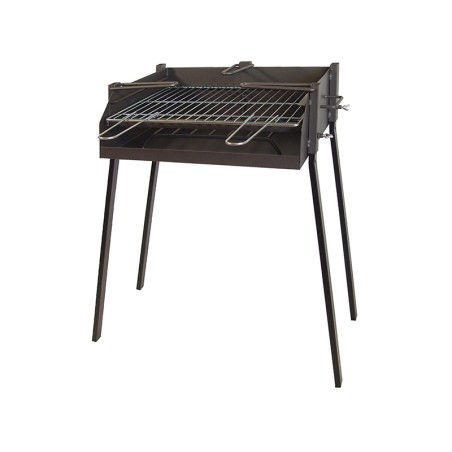 Barbacoa Cuadrada Con Soporte Paellero