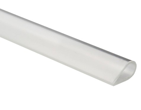 Perfil Lomo Pvc Negro Transparente