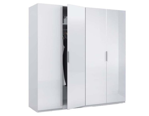 Armario 4 Puertas Max Blanco Brillante