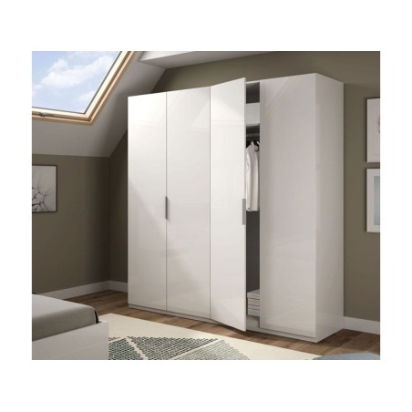 Armario 4 Puertas Max Blanco Brillante