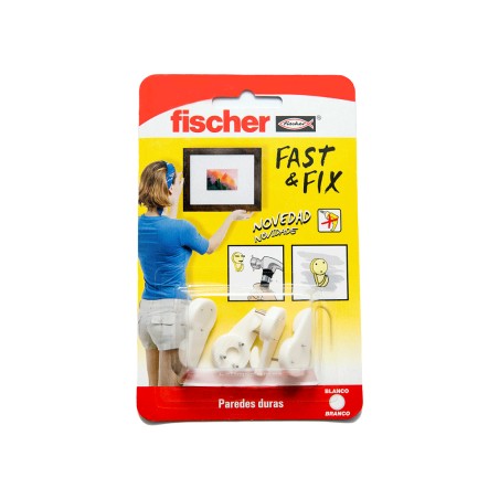 Fixa Quadres Fischer Fast&Fix 3 Puntes Blanc (4un)
