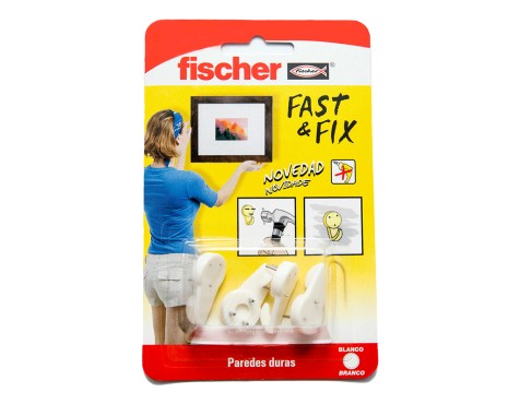 Fija Cuadros Fischer Fast&Fix 3 Puntas (4un)