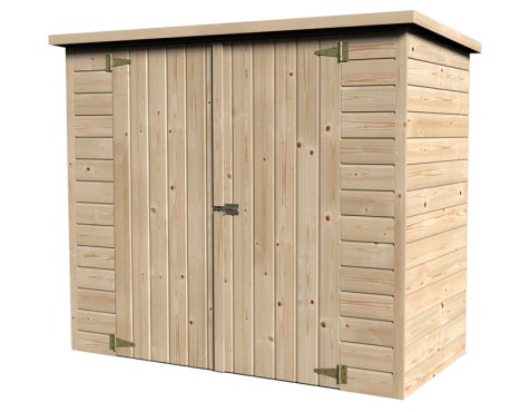 Armario De Madera Jardín Box Bike Natural