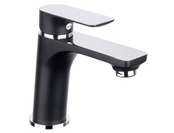 Grifo Lavabo Monomando Noir Negro Cromado