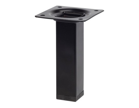 Pata Mueble Acero Cuadrada Negra 25X25X100Mm