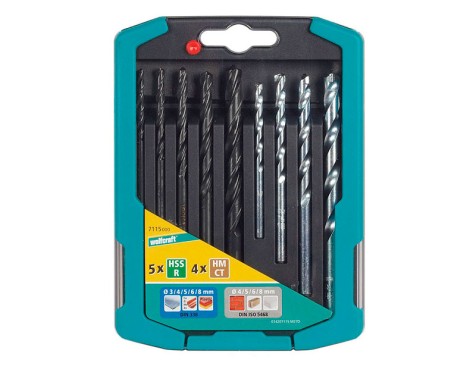 Juego 9 Brocas Combinadas Madera Y Metal
