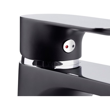 Aixeta Lavabo Monocomandament Noir Negre Cromat