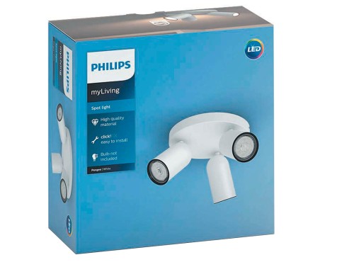 Plafó 3 Focus Led Philips Pongee Blanc