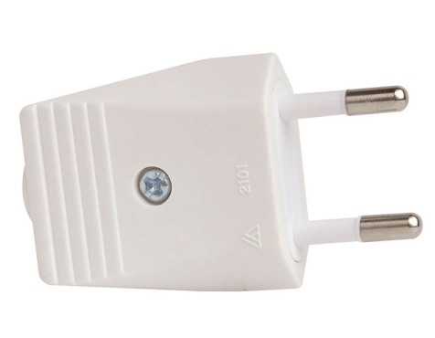 Clavija Salida Recta Blanca