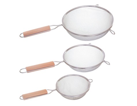 Coladors Acer Inoxidable Fusta (3 Un)