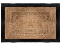 Catifa Jute Natural Vora Negre