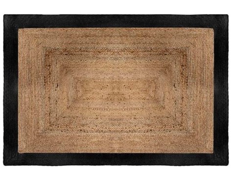 Catifa Jute Natural Vora Negre