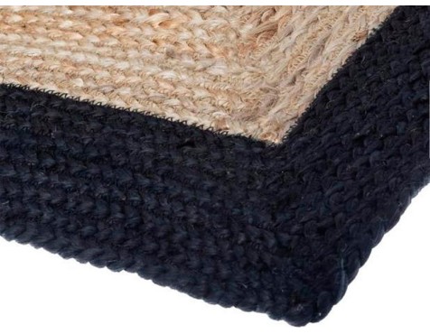 Catifa Jute Natural Vora Negre
