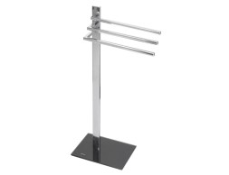 Tovalloler De Peu Metall Cromat I Vidre Negre