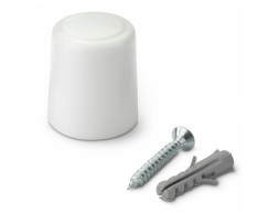Tope Puerta Con Tornillo Blanco (2un)