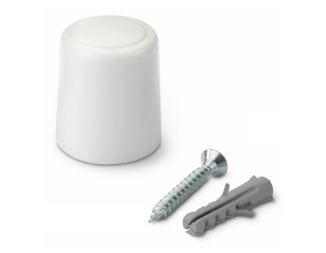 Tope Puerta Con Tornillo Blanco (2un)