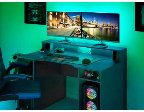 Mesa Escritorio Gamer Gris Antracita