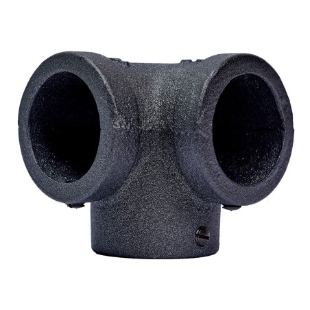 Conector Angular 3 Tubos Gris Plomo Ferro System
