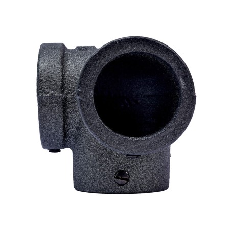 Conector Angular 3 Tubos Gris Plomo Ferro System