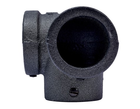 Conector Angular 3 Tubos Gris Plomo Ferro System