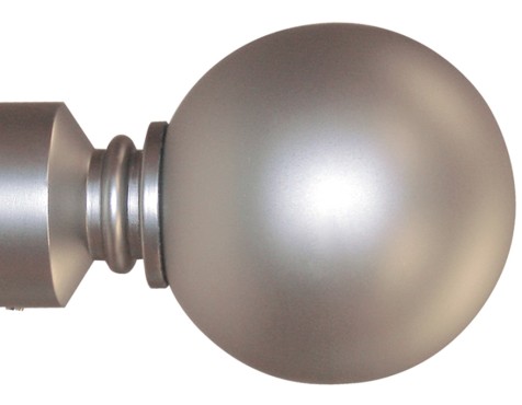 Terminal Cortina Esfera Plata Eclectic