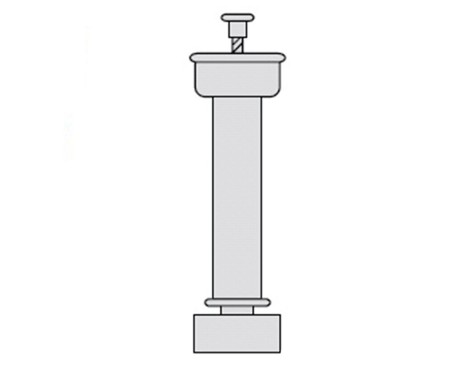 Pota Moble Cuina Abs Negre (4un) Ø34X132-220mm