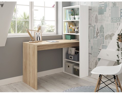 Escritorio Gio Plus Roble Canadian Blanco Artik