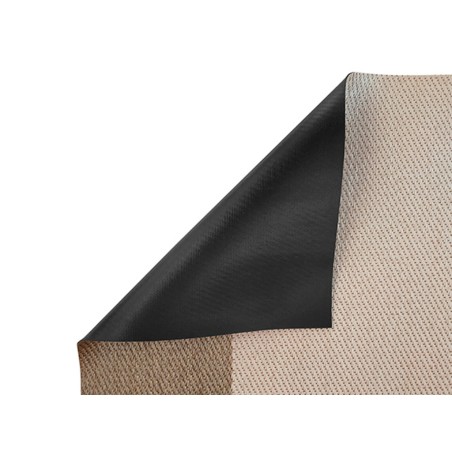 Alfombra Vinílica Living Deco Franjas Camel