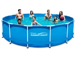 Piscina Tubular Redonda Summer Waves C/Depuradora