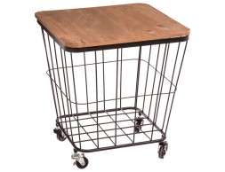 Mesa Auxilliar Con Ruedas Cuadrada