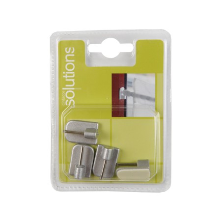 Soporte Adhesivo Cortina Plata (4un)