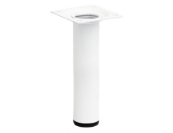 Pata Mueble Acero Redonda Blanca Ø30X150Mm