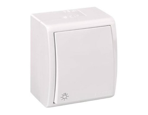 Pulsador Luz Simon Aquarius Blanco