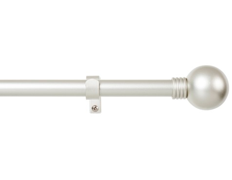 Barra Cortina Extensible Kit Esfera Anella Plata