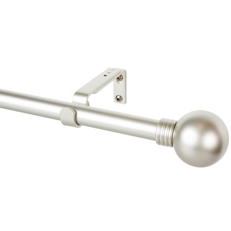 Barra Cortina Extensible Kit Esfera Anella Plata