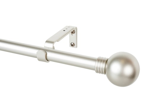 Barra Cortina Extensible Kit Esfera Anella Plata