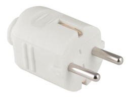 Clavija Salida Recta Blanca