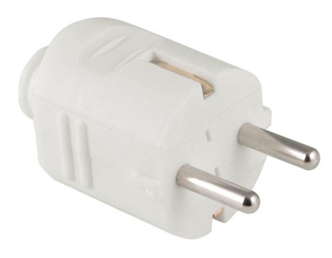 Clavija Salida Recta Blanca