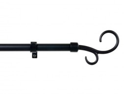 Barra Cortina Extensible Doble Bàcul Negre