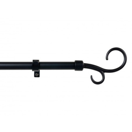Barra Cortina Extensible Doble Bàcul Negre
