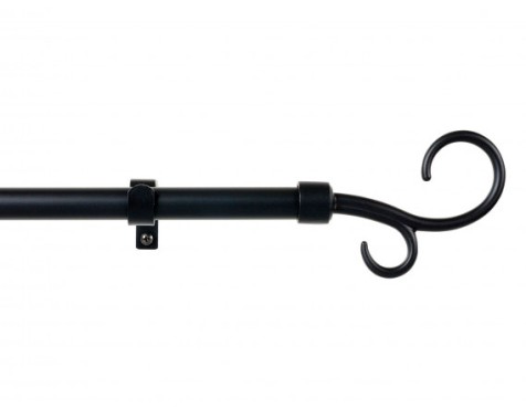 Barra Cortina Extensible Doble Bàcul Negre