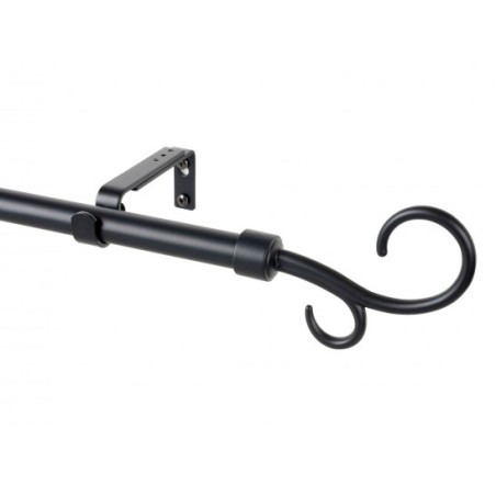 Barra Cortina Extensible Doble Bàcul Negre