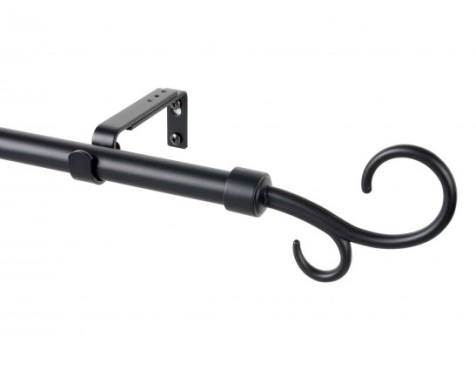 Barra Cortina Extensible Doble Bàcul Negre